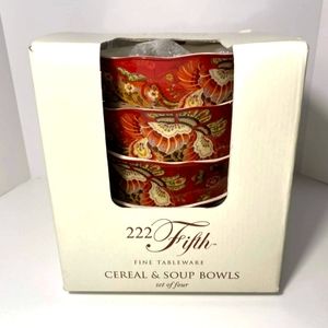 4 set Fith 222 Fine porcelain bowls Moroccan style pattern